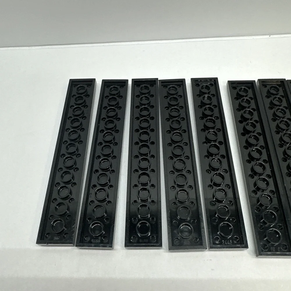LEGO® Part # 2445 Black 2x12‎ Plate Lot Of 10